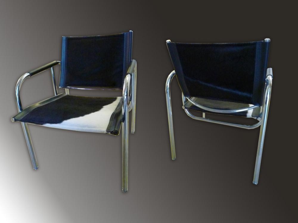 der Klassiker: Eichenberger Sessel mit Fellbezug
