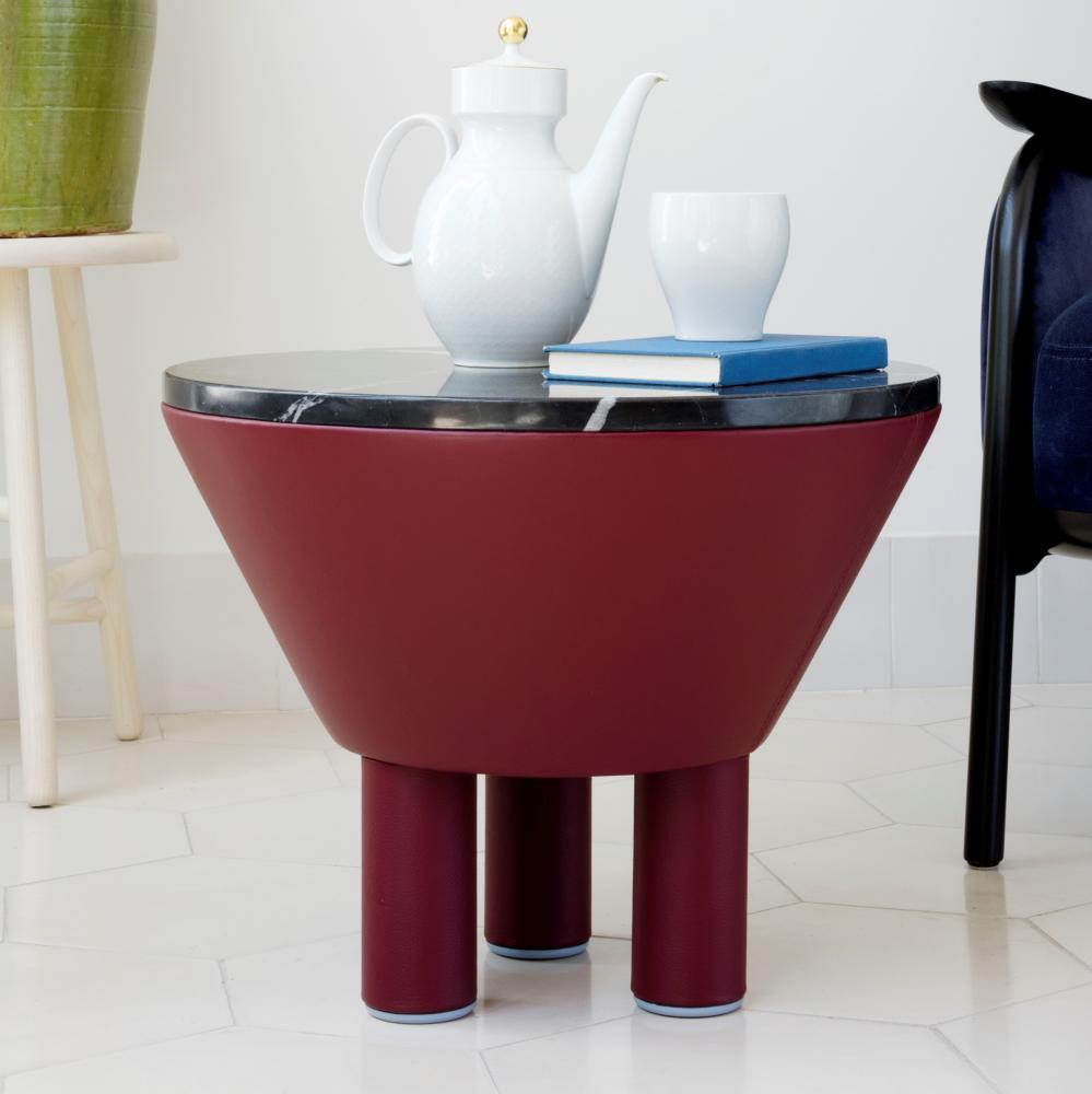 hayon - leather side table